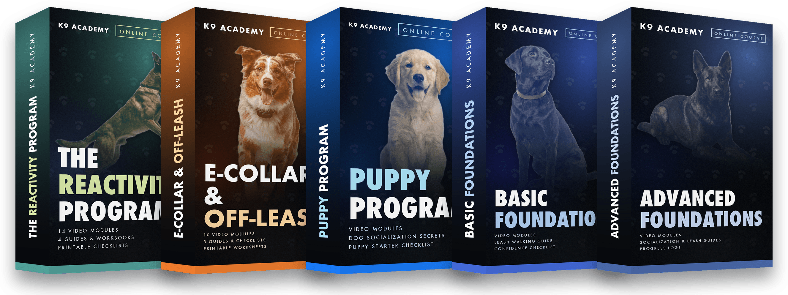 The five K9 Academy course box sets